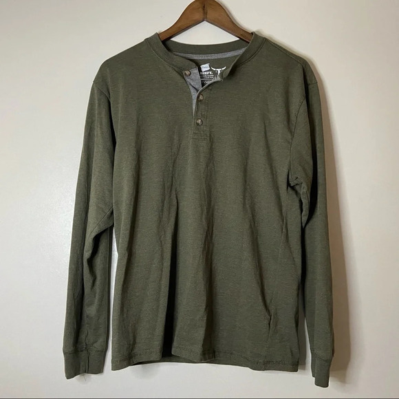 Beefy Shirt Cotton Soft Green Tee Durable Unexpectedly Soft Size Medium Button - Picture 8 of 8